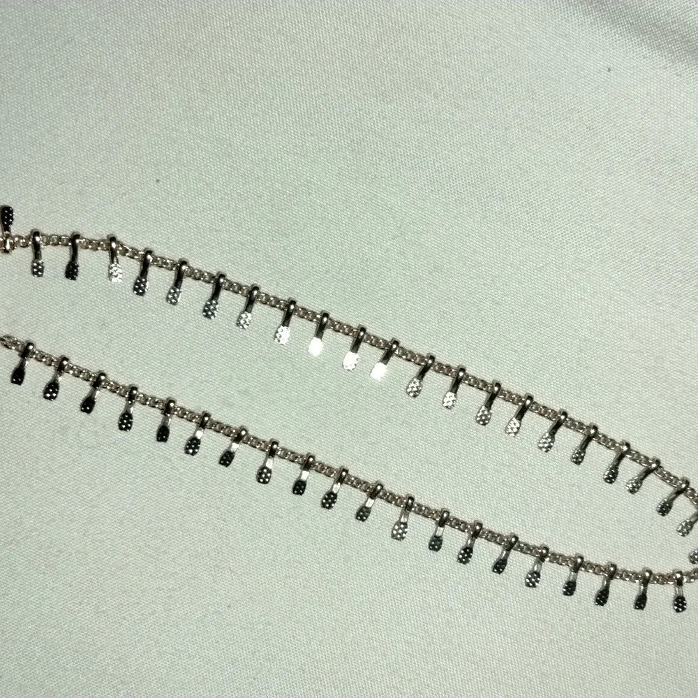 14K plated textured dangle Anklet 😍 - Picture 7 of 9